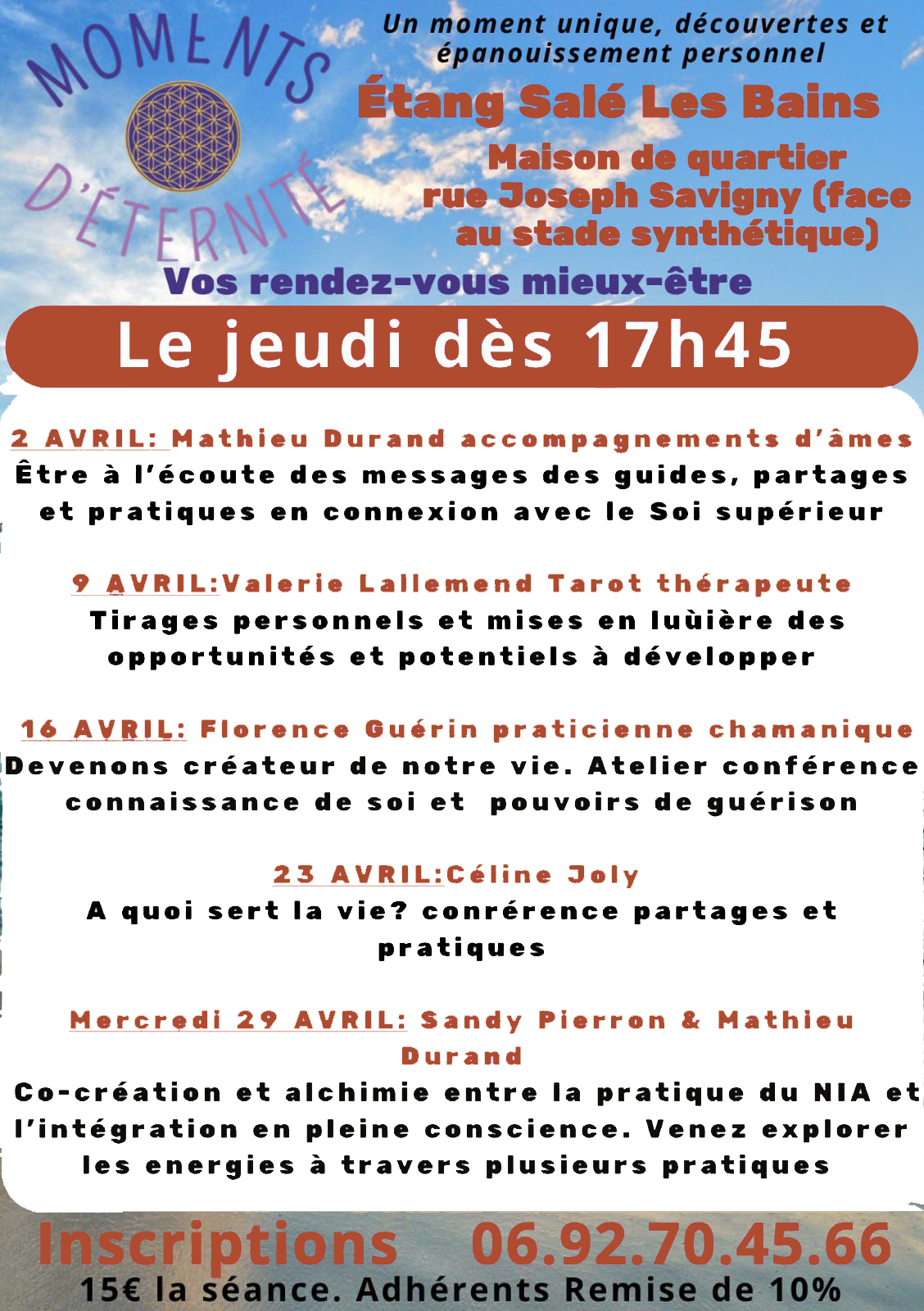 Moment éternité conférence atelier méditation